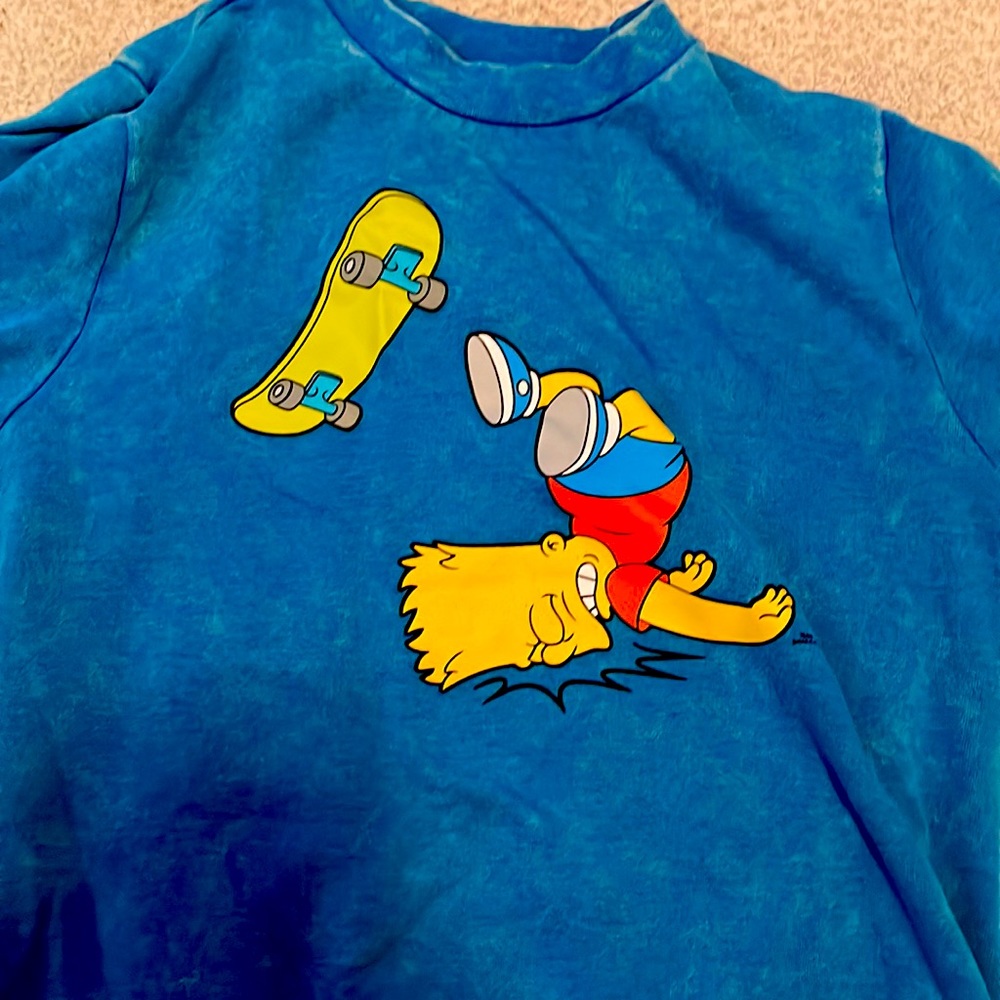 Blue Bart Simpson long sleeve